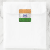 India Vierkante Sticker (Tas)