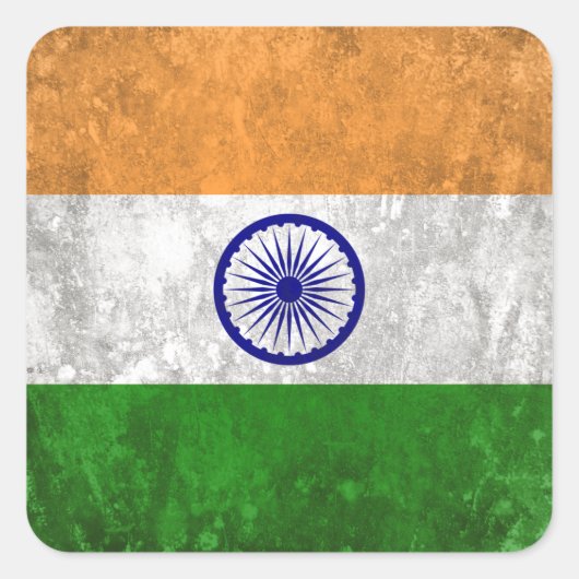 India Vierkante Sticker (Voorkant)