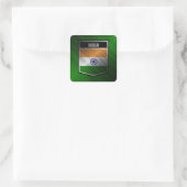 India Vierkante Sticker (Tas)
