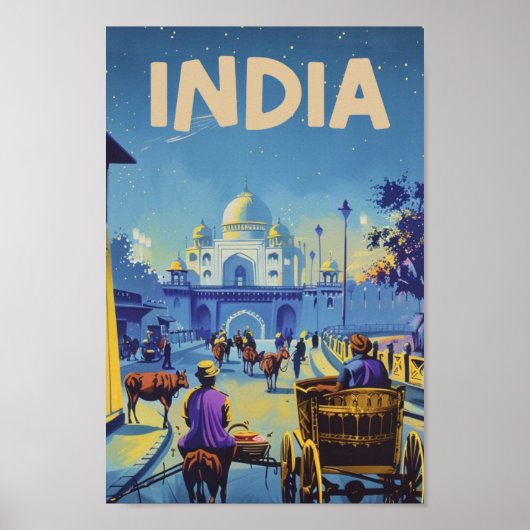 India Vintage Beroemde Reisplaats Poster (Voorkant)