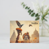 India Vintage Tourism Travel Add Briefkaart (Staand voorkant)