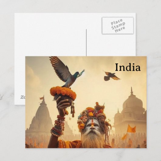 India Vintage Tourism Travel Add Briefkaart (Voorkant / Achterkant)