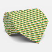 India Vlag Baksteenpatroon Stropdas (Opgerold)
