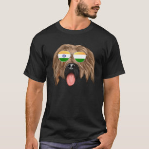 India vlag briard hond India zak T-shirt