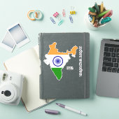 India Vlag Charmante Patriottische Kaart Sticker (iPad Cover)