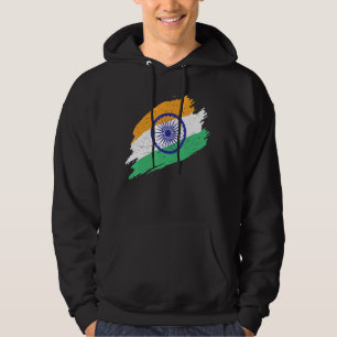 India vlag in Tricolor met Ashoka Chakra desi Indi Hoodie