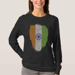 India vlag in Tricolor met Ashoka Chakra desi Indi T-shirt