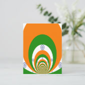 India Vlag Kaleidoscoop: Eindeloze Eenheid & Patri Briefkaart (Staand voorkant)