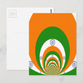 India Vlag Kaleidoscoop: Eindeloze Eenheid & Patri Briefkaart (Voorkant / Achterkant)