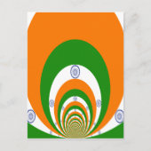 India Vlag Kaleidoscoop: Eindeloze Eenheid & Patri Briefkaart (Voorkant)
