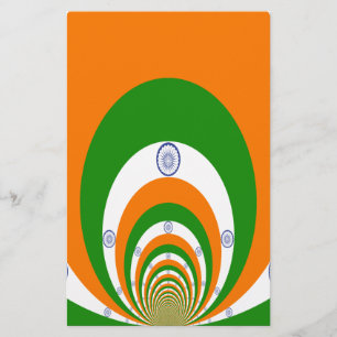 India Vlag Kaleidoscoop: Eindeloze Eenheid & Patri Briefpapier