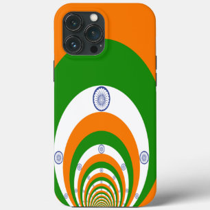 India Vlag Kaleidoscoop: Eindeloze Eenheid & Patri iPhone 13 Pro Max Hoesje