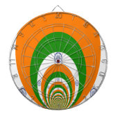 India Vlag Kaleidoscoop: Eindeloze Eenheid & Patri Dartbord (Voorkant)