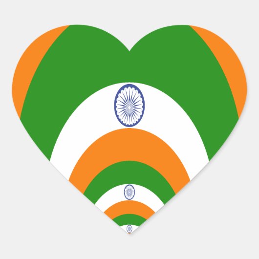 India Vlag Kaleidoscoop: Eindeloze Eenheid & Patri Hart Sticker (Voorkant)