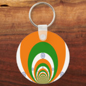 India Vlag Kaleidoscoop: Eindeloze Eenheid & Patri Sleutelhanger (Voorkant)