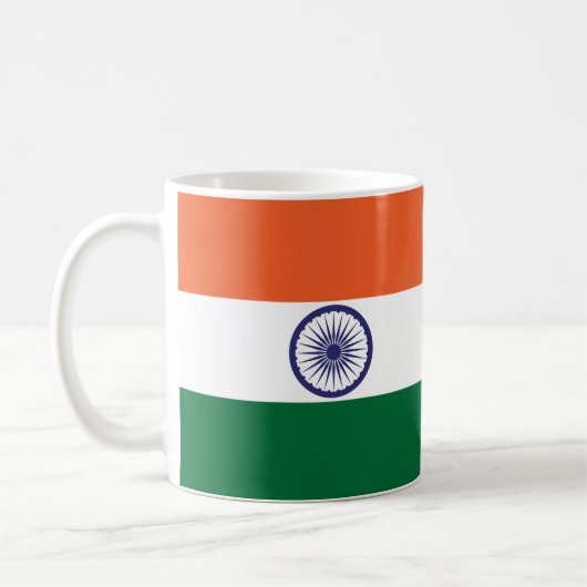 India Vlag Keramische Mok (Links)