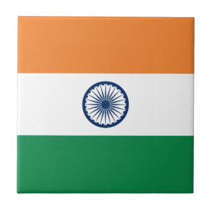 India Vlag Keramische Tegel Tegeltje