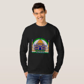 India vlag kleur de Taj Mahal T-shirt (Voorkant volledig)