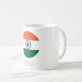 India Vlag Koffie Cup Koffiemok (Voorkant rechts)