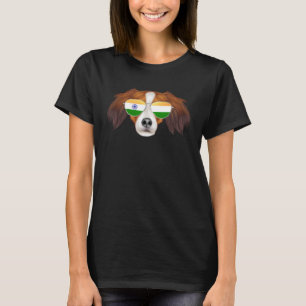 India Vlag Nederlandse Kooikerhondje Hond India Po T-shirt