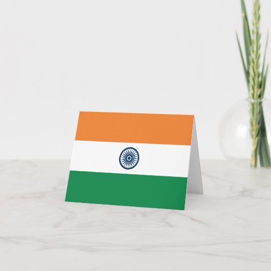 India Vlag Notitiekaart (Voorkant)