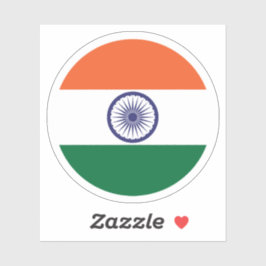 India Vlag Ronde Sticker