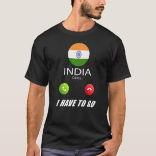 India Vlag Souvenir India roept T-shirt