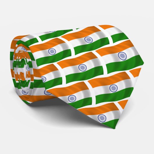 India Vlag Stropdas (Opgerold)