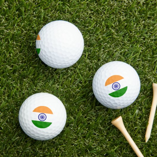 INDIA: vlag van India Golfballen (Insitu Gras)