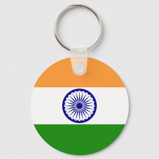INDIA: vlag van India Sleutelhanger (Voorkant)