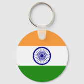 INDIA: vlag van India Sleutelhanger (Achterkant)