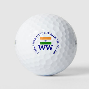 INDIA VLAG Verloren En Gevonden Christelijk Monogr Golfballen