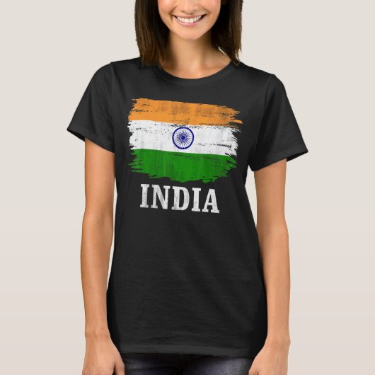 India vlag voor India T-shirt (Voorkant)