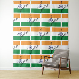INDIA VLAG WANDKLEED