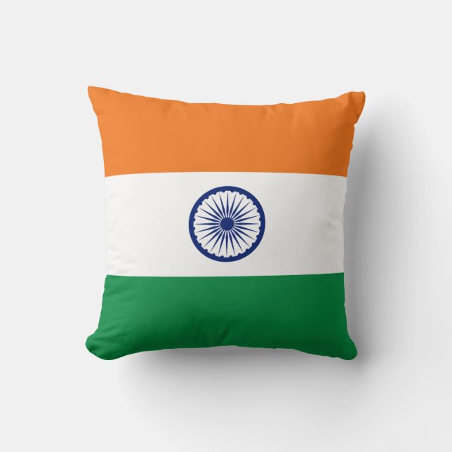 India Vlag x Vlag Kussen (Voorkant)