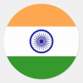 India-vlaggen Ronde Sticker (Voorkant)
