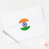 India-vlaggen Ronde Sticker (Envelop)