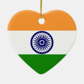 India - Vlaggenhart Keramisch Ornament (Achterkant)