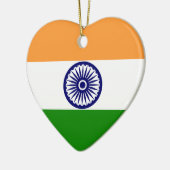 India - Vlaggenhart Keramisch Ornament (Links)