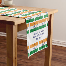 INDIA Vlaggenkaart Gepersonaliseerd Schrift Korte Tafelloper
