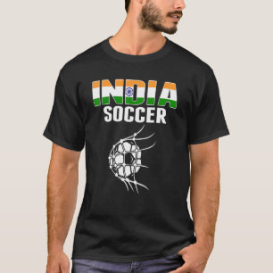 India Voetbal in netto doel Indiase Football SUP T-shirt