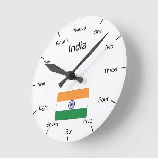 India Wall Clock Ronde Klok (Hoek)