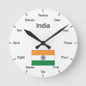 India Wall Clock Ronde Klok (Voorkant)