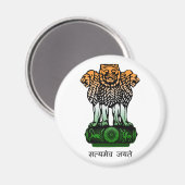 India Wapenvlag Magneet (Voorkant / Achterkant)