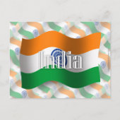 India Waving Flag Briefkaart (Voorkant)