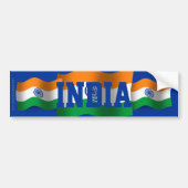 India Waving Flag Bumpersticker (Voorkant)