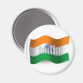 India Waving Flag Magneet (Voorkant / Achterkant)