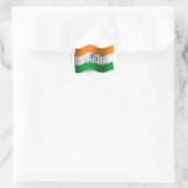 India Waving Flag Ronde Sticker (Tas)