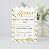 INDIA Wedding Celebration RSVP-reactiekaart RSVP Kaartje (Staand voorkant)