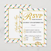 INDIA Wedding Celebration RSVP-reactiekaart RSVP Kaartje (Voorkant / Achterkant)